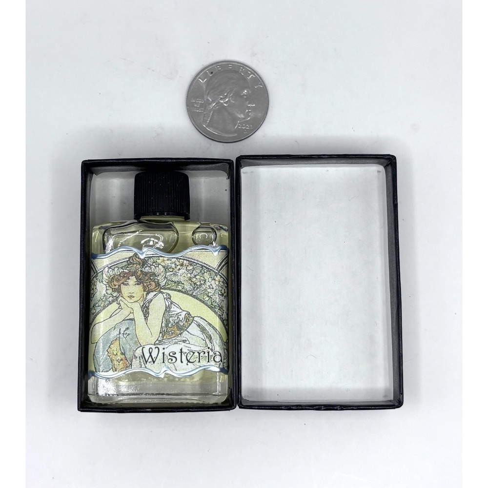 Seventh Muse Wisteria Perfume Oil .5oz + Art Nouveau Decorative Box